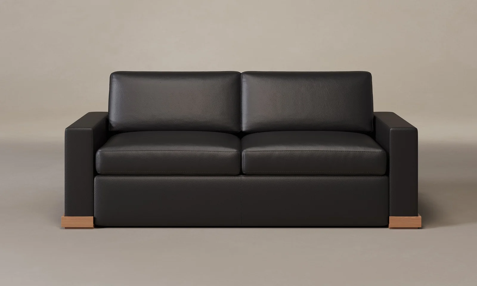 The Blair Sleeper Sofa - Costa Leather Jet by Maiden Home
