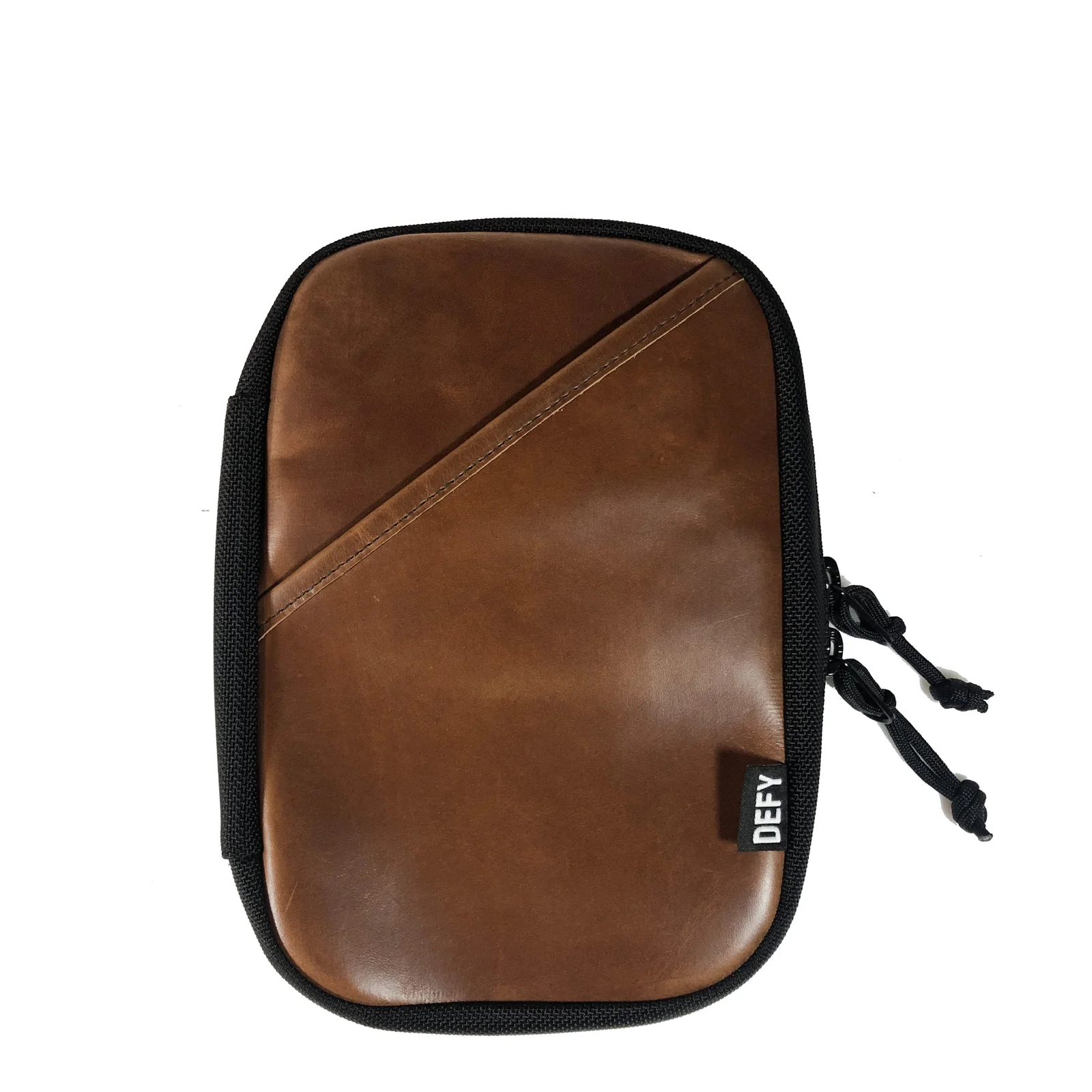 The Void Horween Cavalier Whiskey Leather x Ballistic Nylon Admin Pouch / Small by Defy Bags