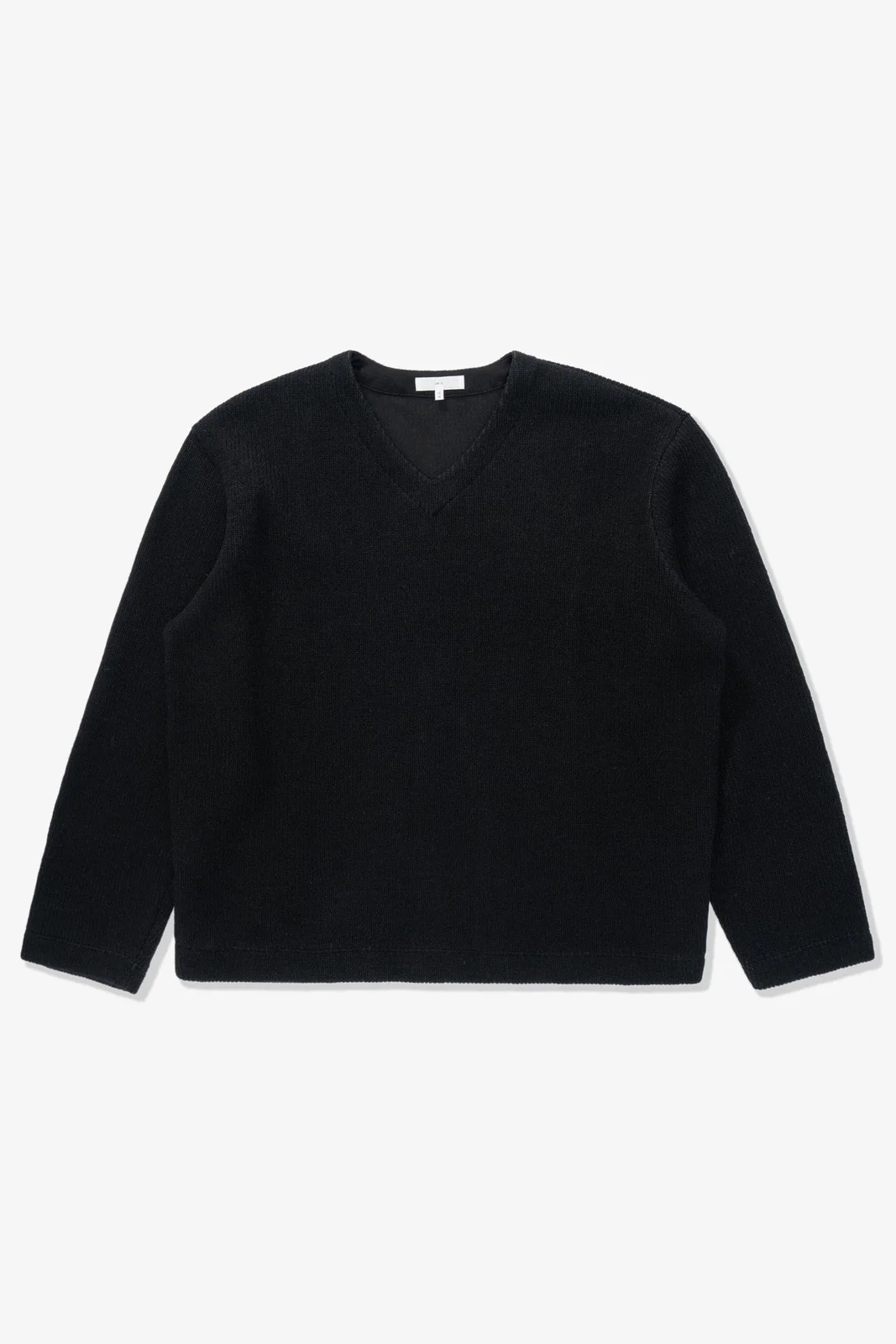 V NECK SNAP SWEATER - BLACK by Lady White Co.