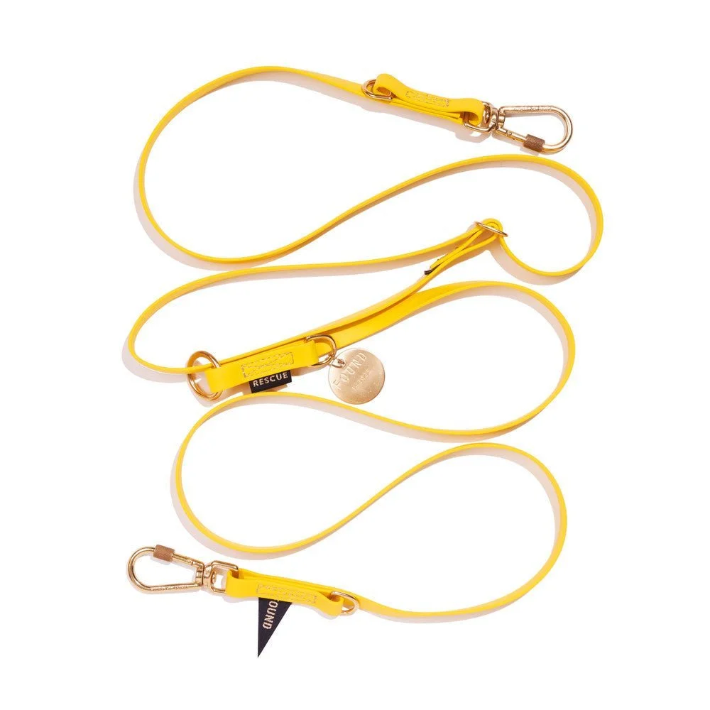 Water Resistant Adjustable 7ft Leash, Yellow | Found My Animal by Found My Animal