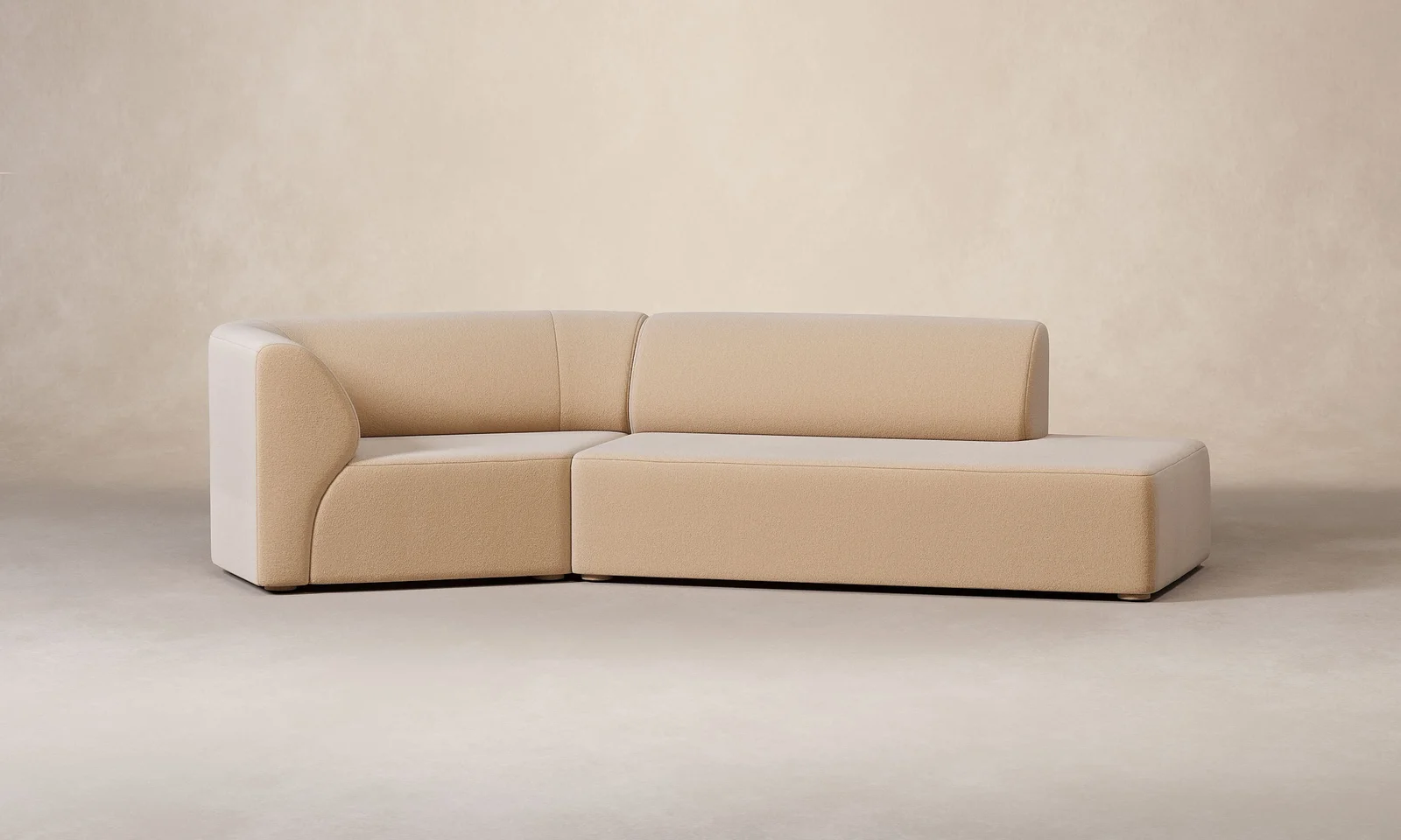 The Arcana Sectional - Deep Pile Mohair Doe by Maiden Home