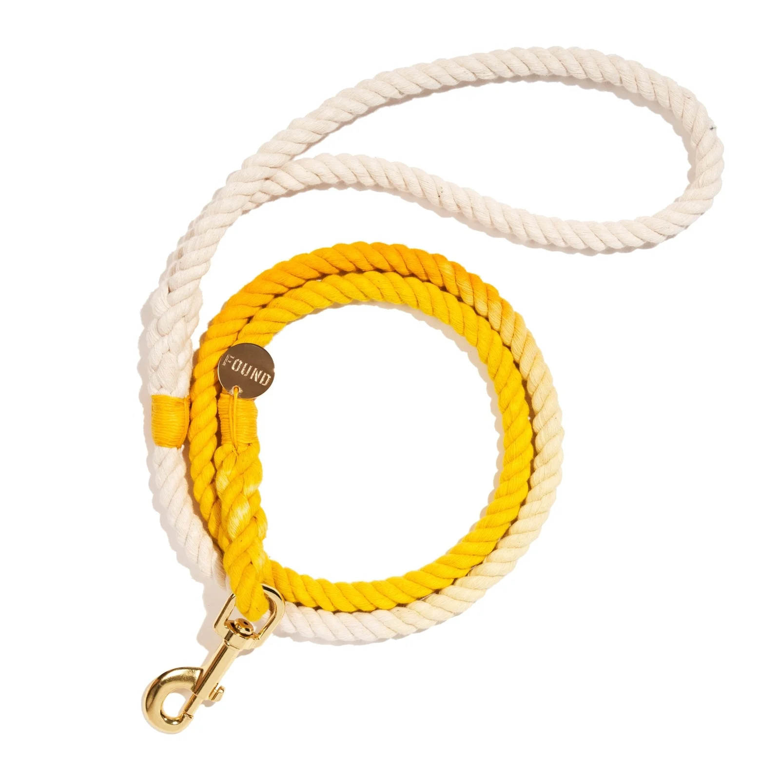 Butterscotch Cotton Rope Dog Leash, Standard - 5FT by Found My Animal
