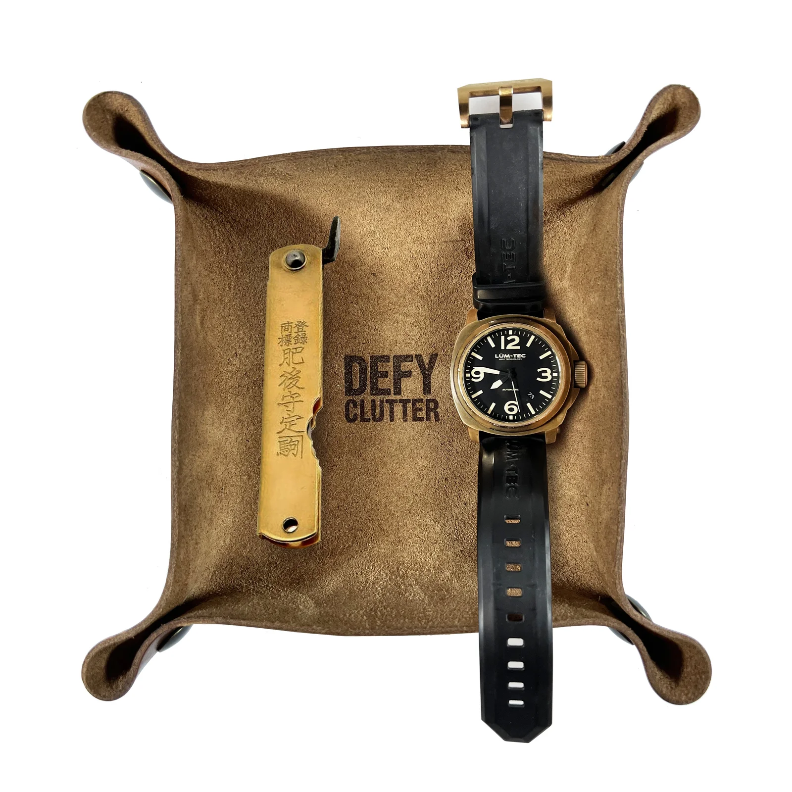 DEFY CLUTTER Valet Tray / Horween Leather by Defy Bags