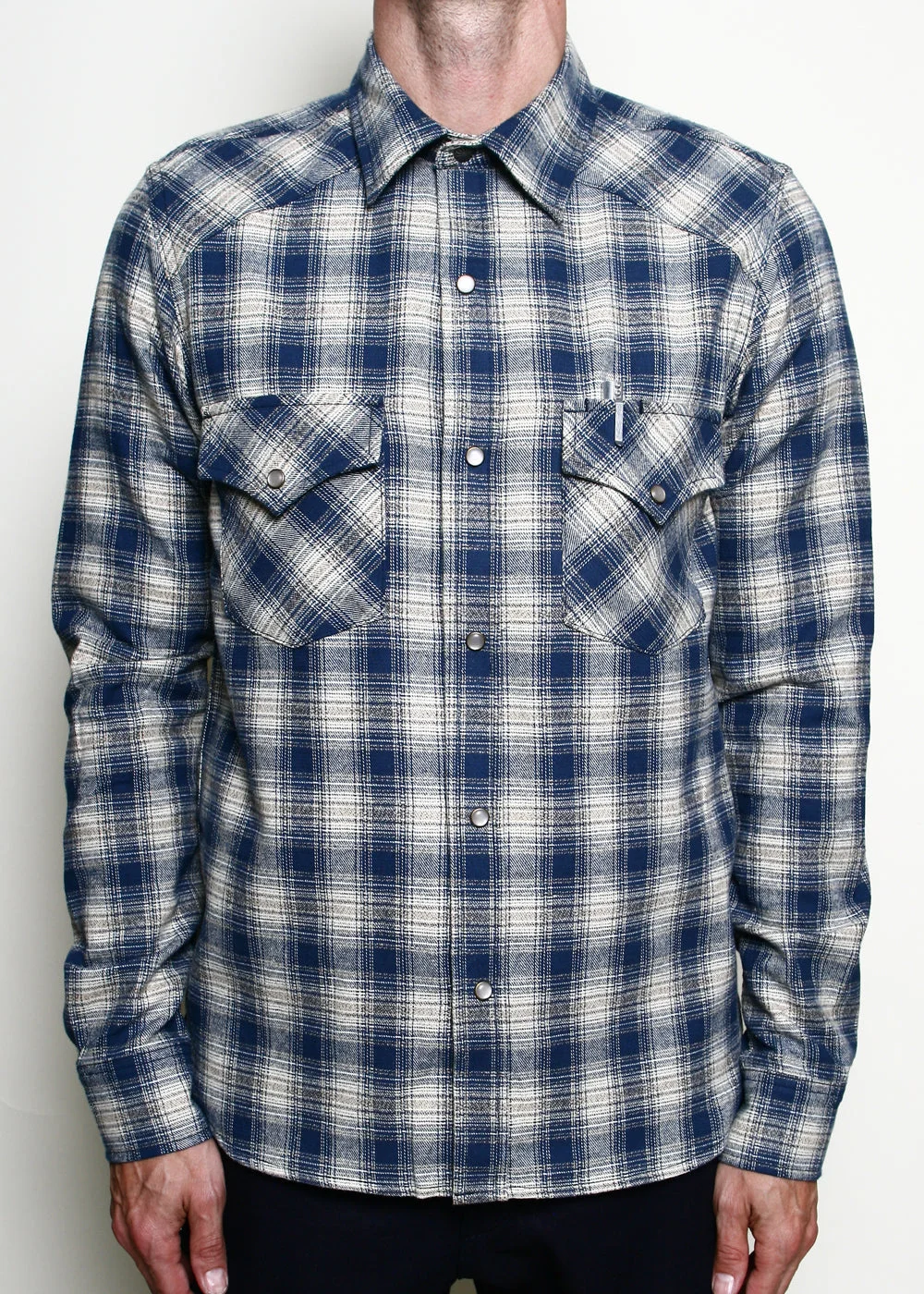 Western Shirt // Navy Plaid by Rogue Territory
