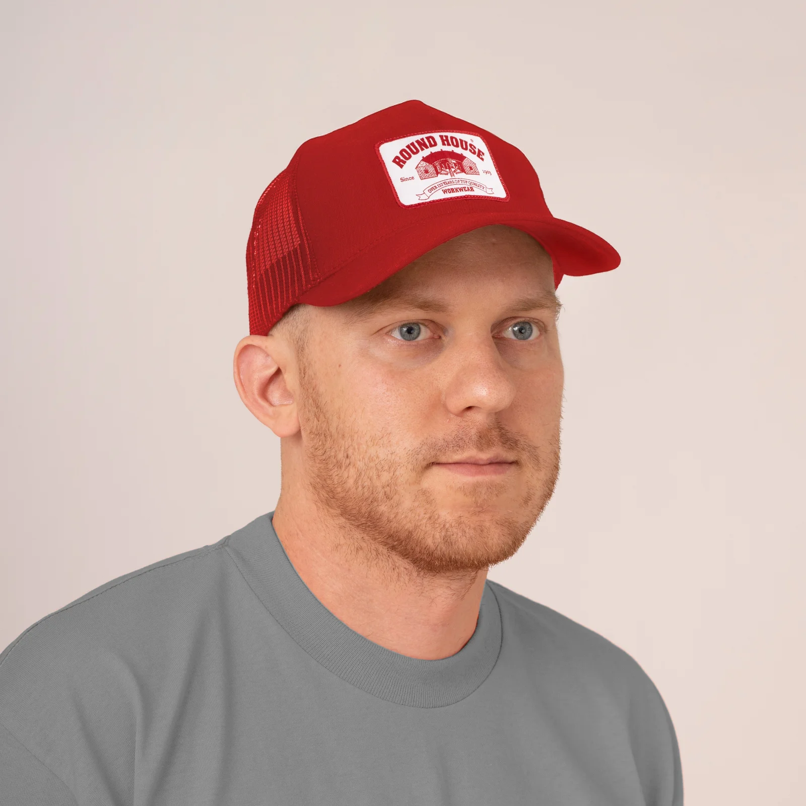 #640 Made in USA Pro Patch Logo Mesh-Back Trucker Cap by Round House