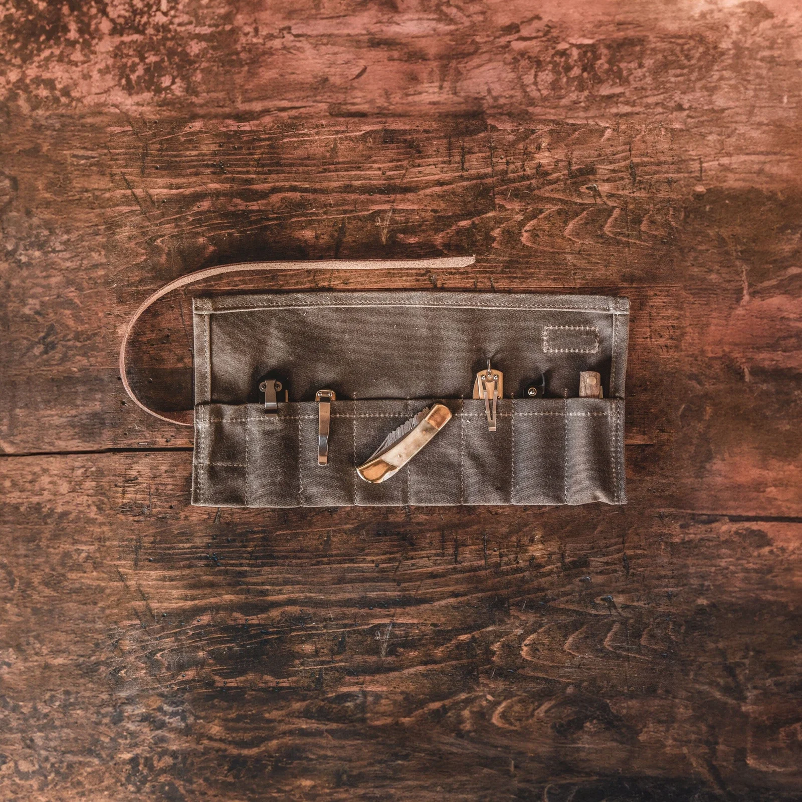 Knife Roll - Field Tan by Bradley Mountain