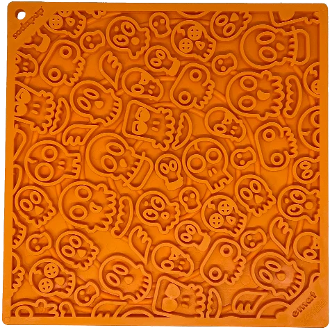 Zombie eMat - Enrichment Lick Mat for Dogs and Cats | Halloween Skull Design | SodaPup by SodaPup