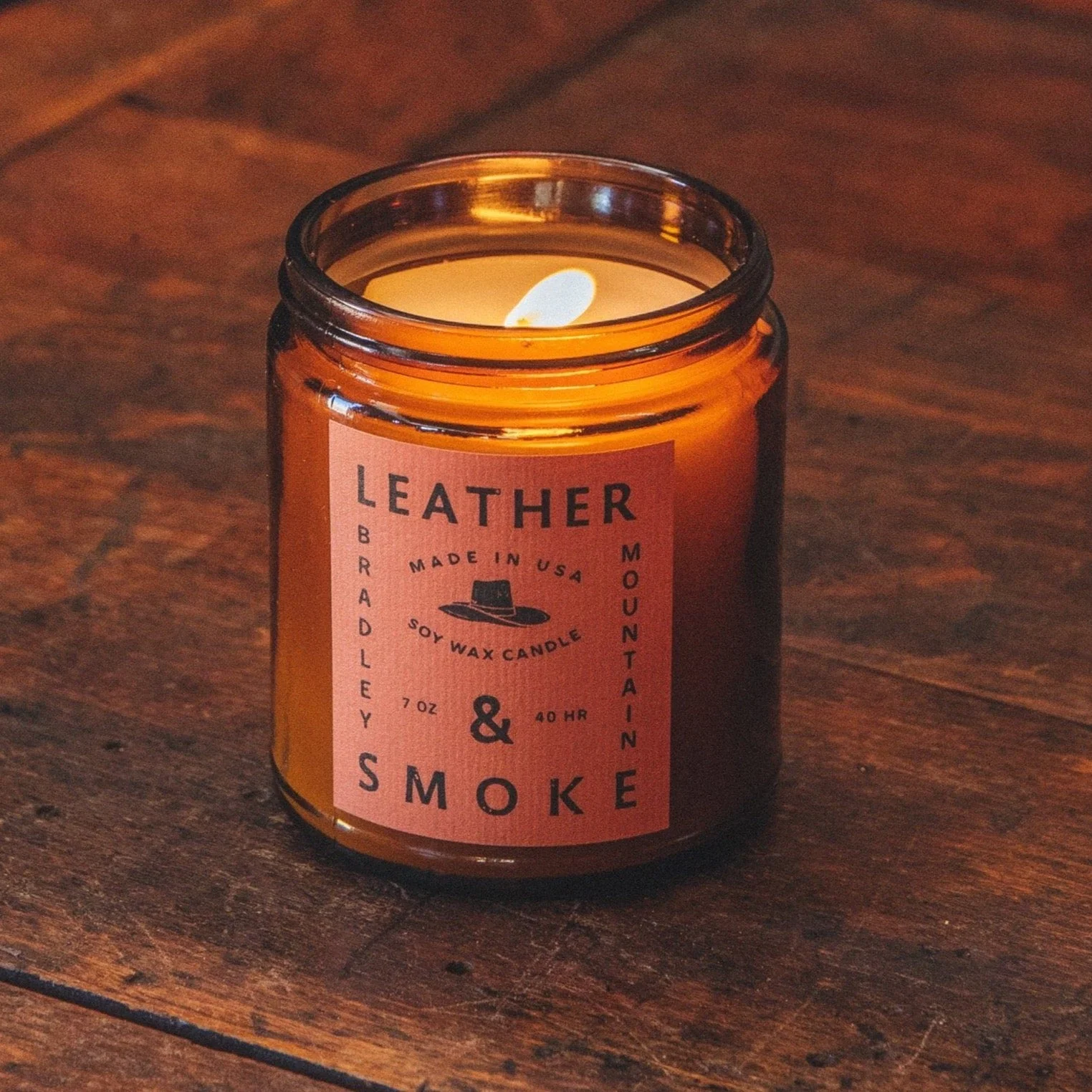 Leather & Smoke Candle by Bradley Mountain