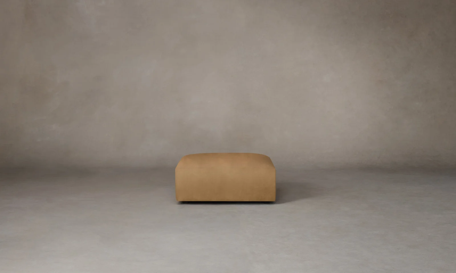 The Breuer Ottoman - Nubuck Leather Rye by Maiden Home
