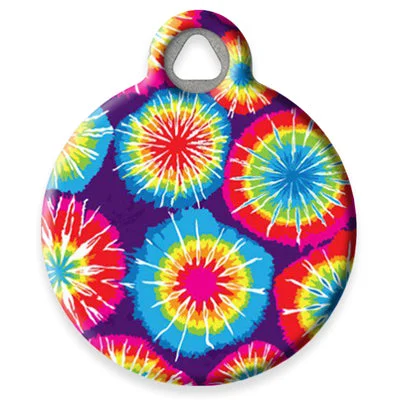 Tie Dye Pet ID Tag by Dog Tag Art by Lupine Pet