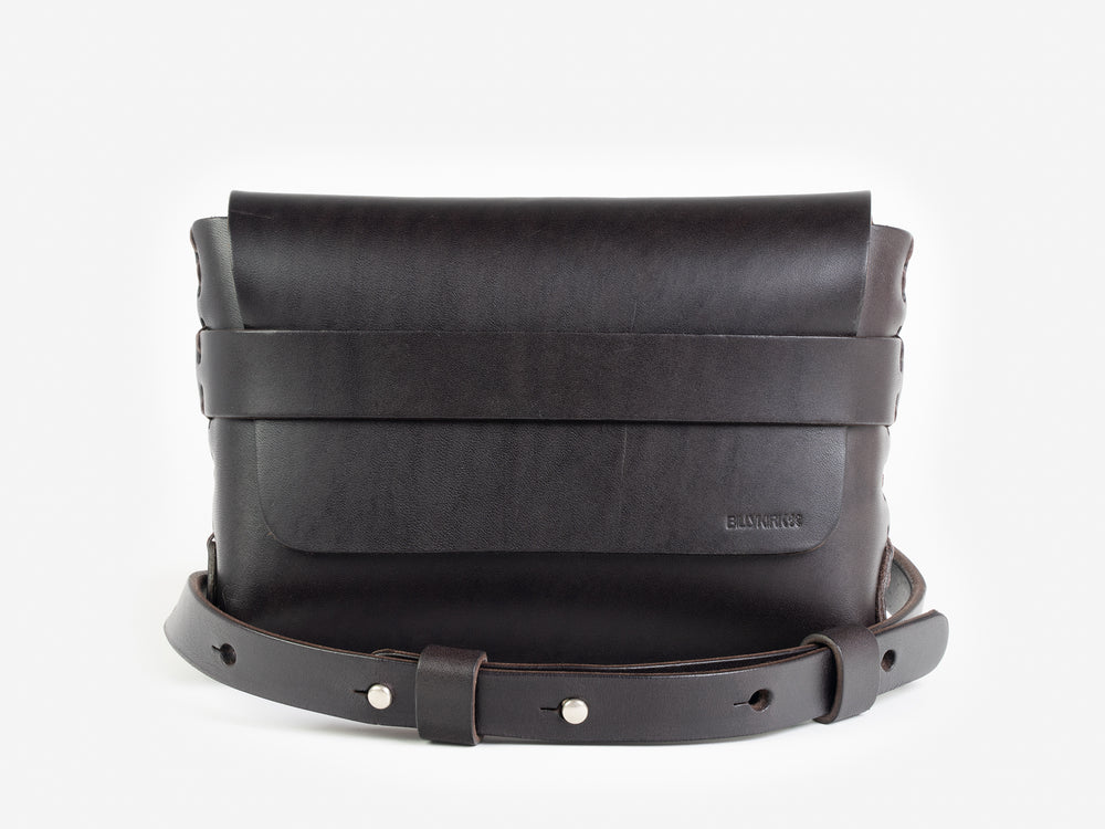 No. 603 Leather Crossbody & Belt Pouch, Dark Brown by Billykirk