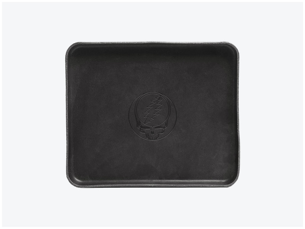 No. 471-GD Large Leather Valet Tray Stealie, Black by Billykirk