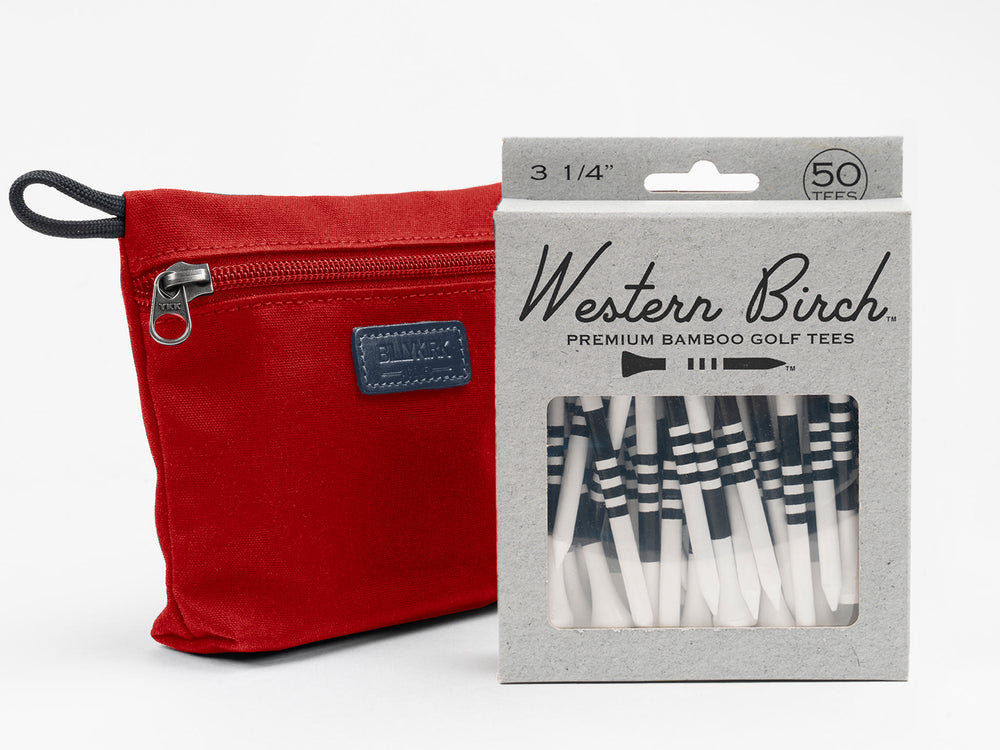 No. 302 Golf Tee Pouch, Red by Billykirk