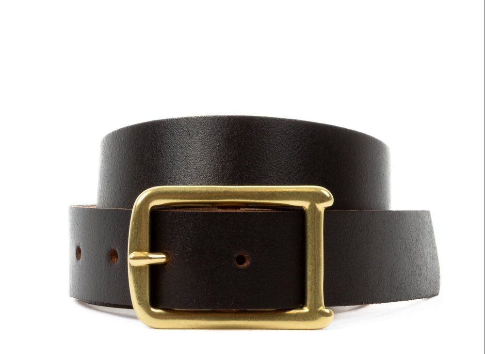 No. 640 Founders Buckle Belt, Java Waxed Flesh by Billykirk