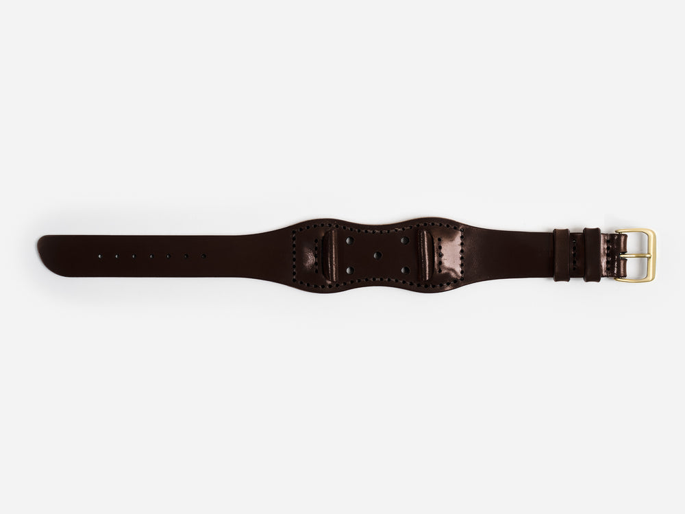 No. 631 Hourglass Watch Strap, Dark Brown Cordovan by Billykirk
