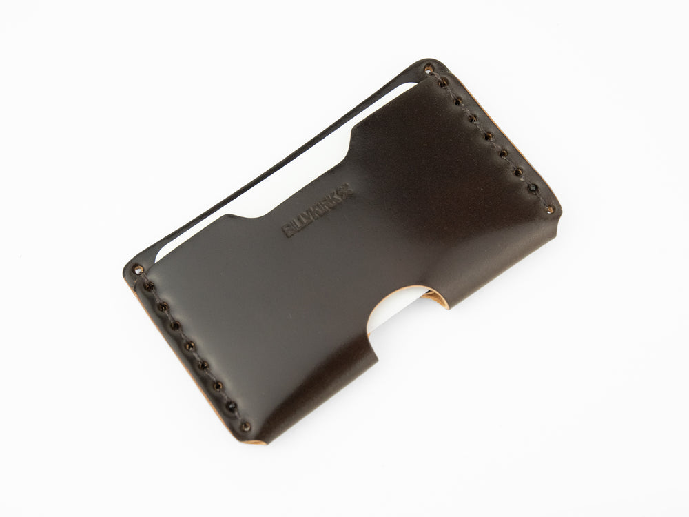 No. 397 Slim Card Case, Dark Brown Cordovan by Billykirk
