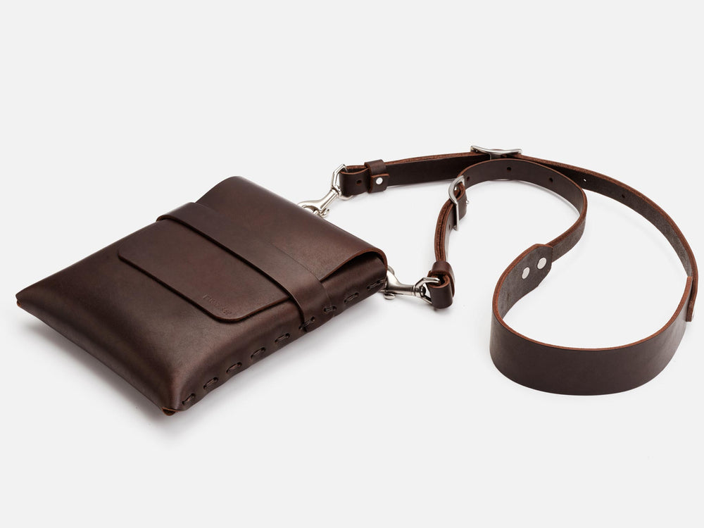 No. 123 Shoulder Pouch, Dark Brown by Billykirk