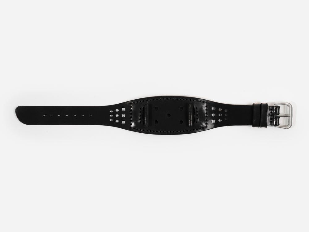 No. 630 Rally Watch Strap, Onyx Cordovan by Billykirk