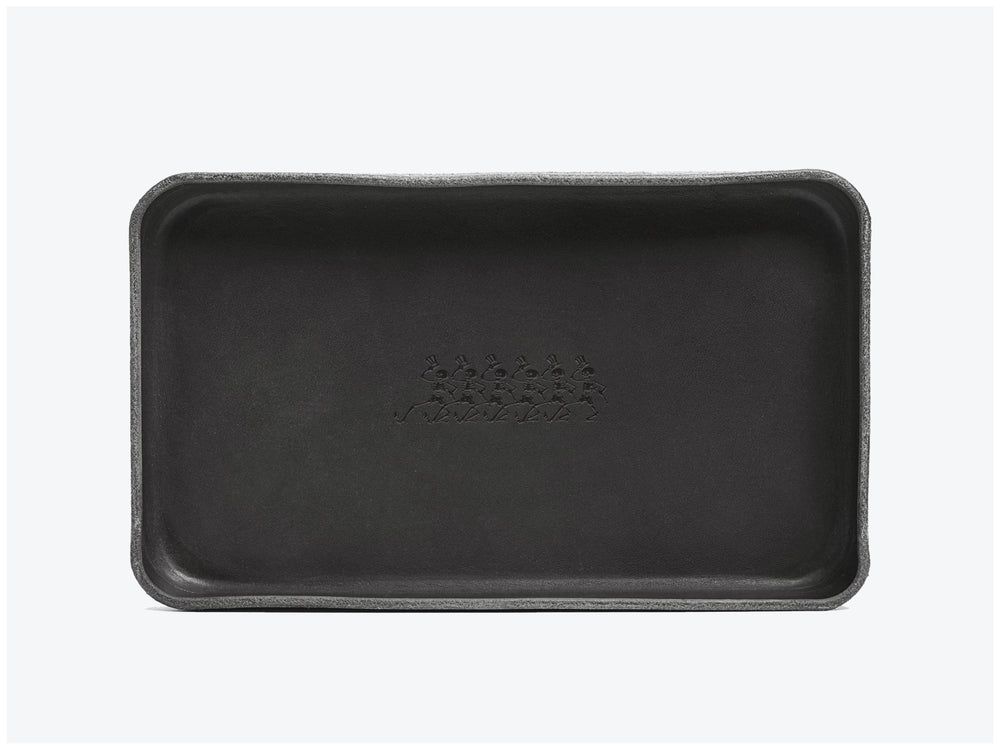 No. 309-GD Leather Valet Tray Skel, Black by Billykirk