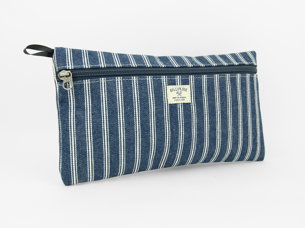 No. 303 Standard Issue Large Pouch, Denim Stripe by Billykirk
