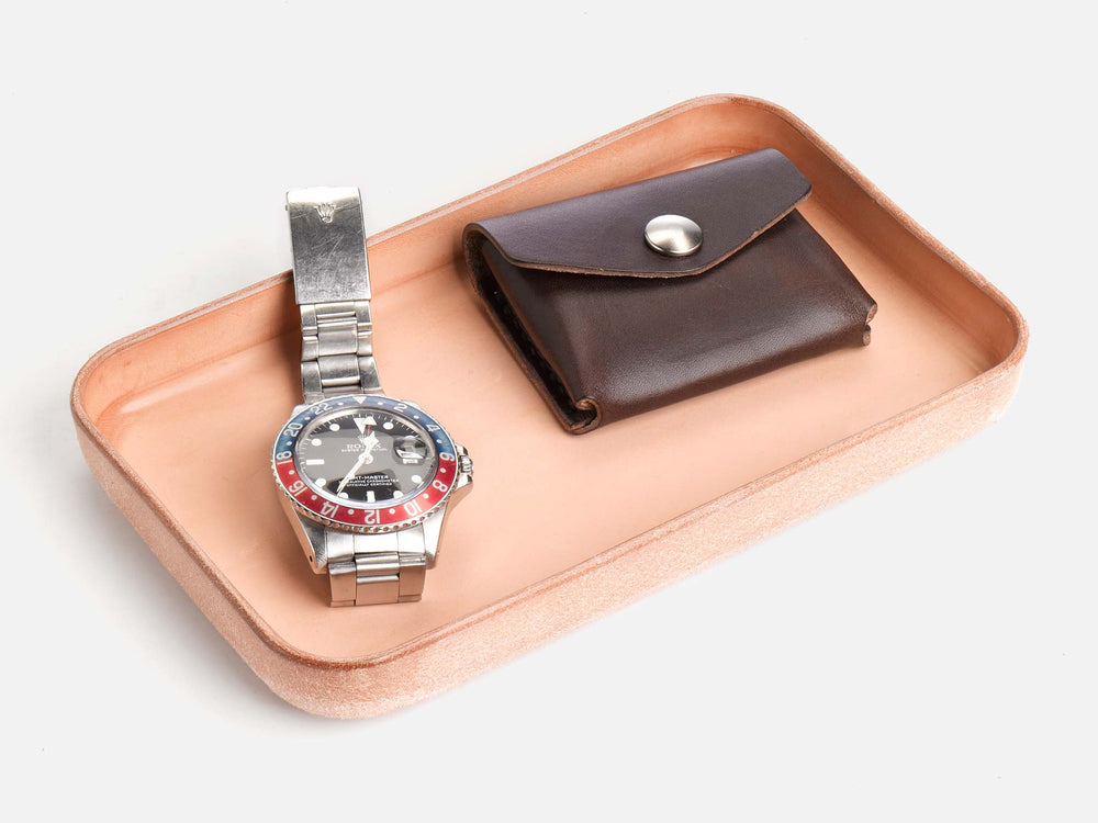 No. 309 Leather Valet Trays, Natural by Billykirk