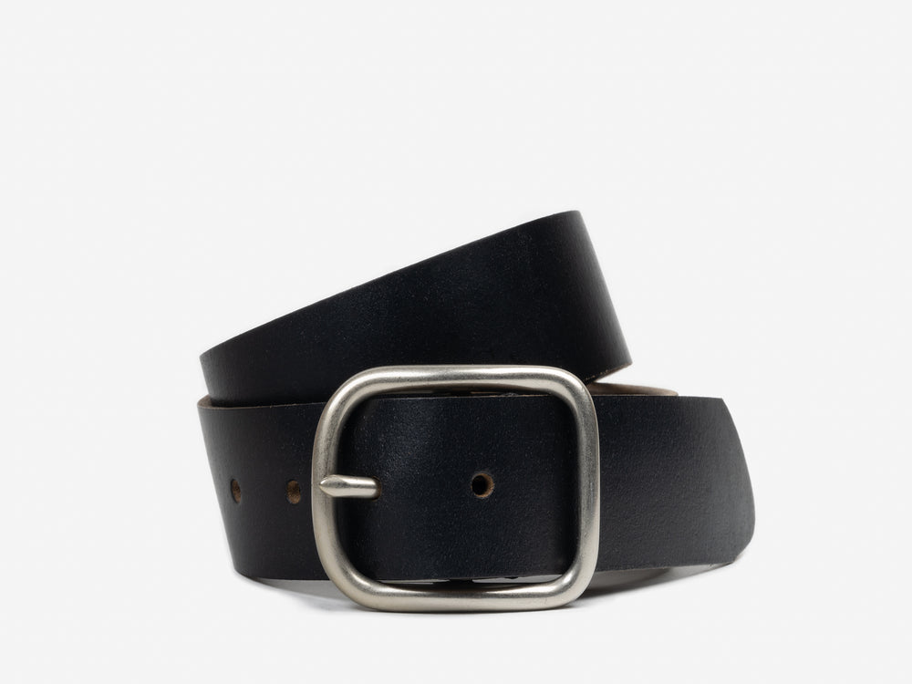 No. 288 Center Bar Belt, Ebony Waxed Flesh by Billykirk