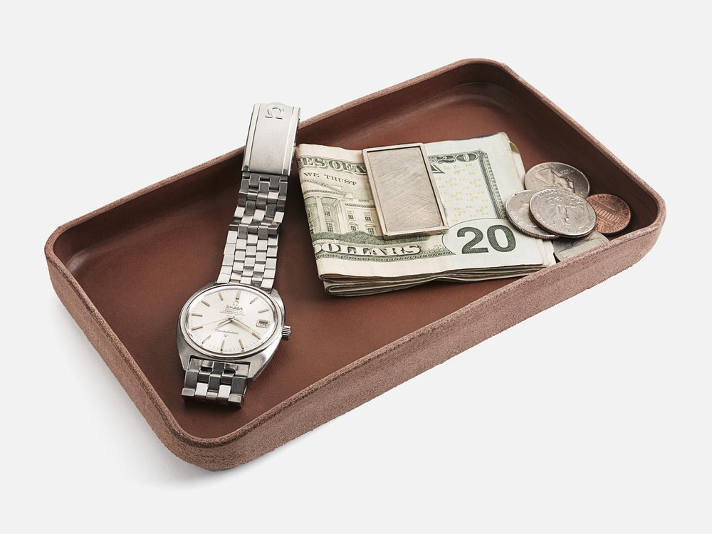 No. 309 Leather Valet Trays, Brown by Billykirk