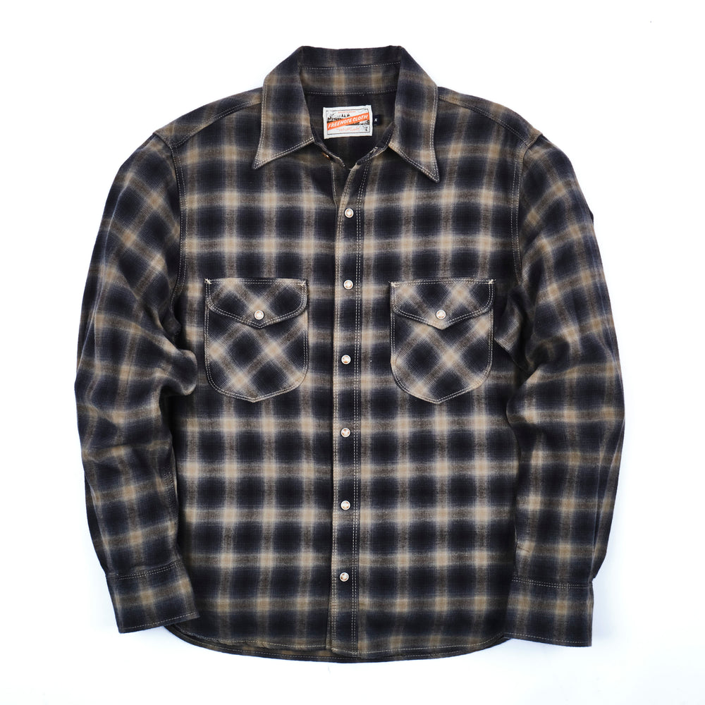 Bodie Navy Shadow Plaid by Freenote Cloth