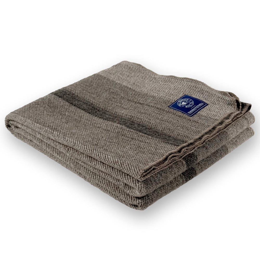 Buffalo Fiber Striped Throw Blanket by Faribault Mill