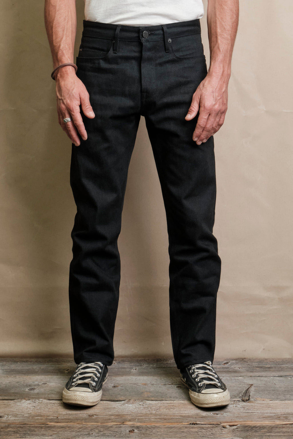Portola Classic Taper Raw 14.25 Ounce Black Grey by Freenote Cloth