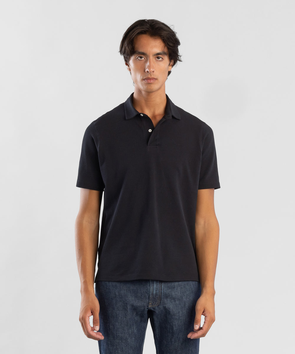 Pique Polo Black Men's Polo Shirt by Todd Shelton