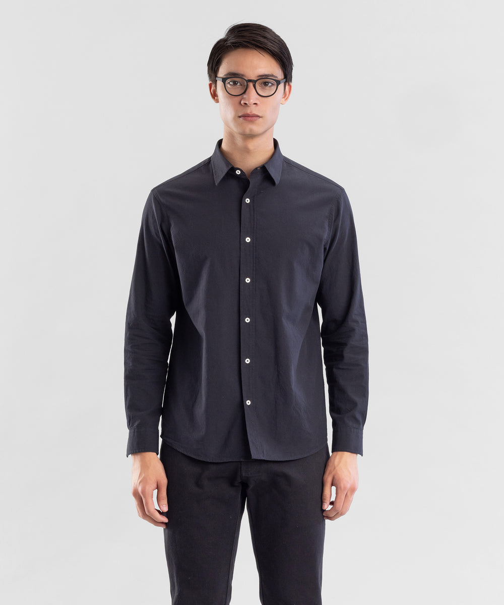 Go West Black Men's Chambray Shirt by Todd Shelton
