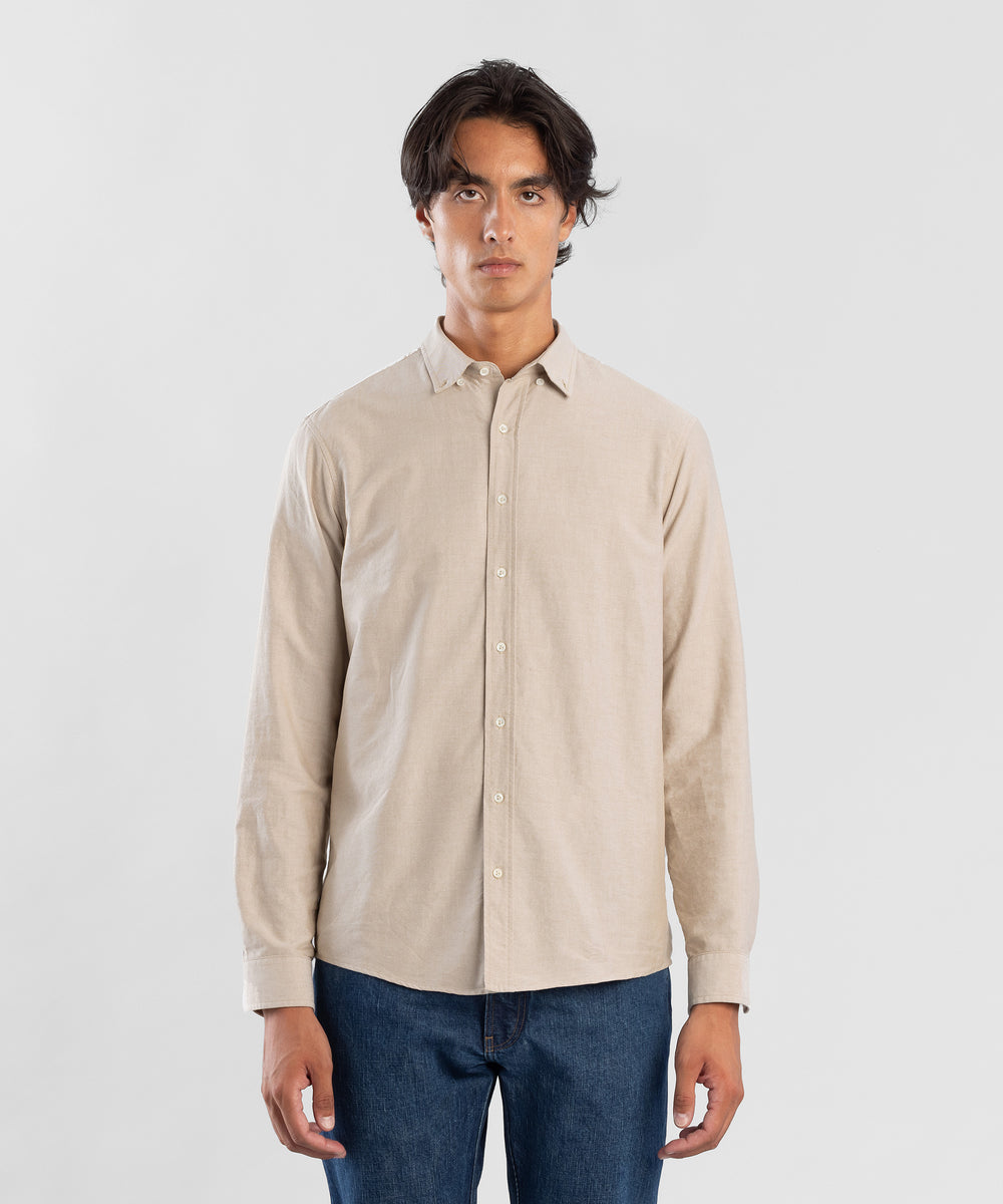 Oxford 150 Tan Men's Shirt by Todd Shelton