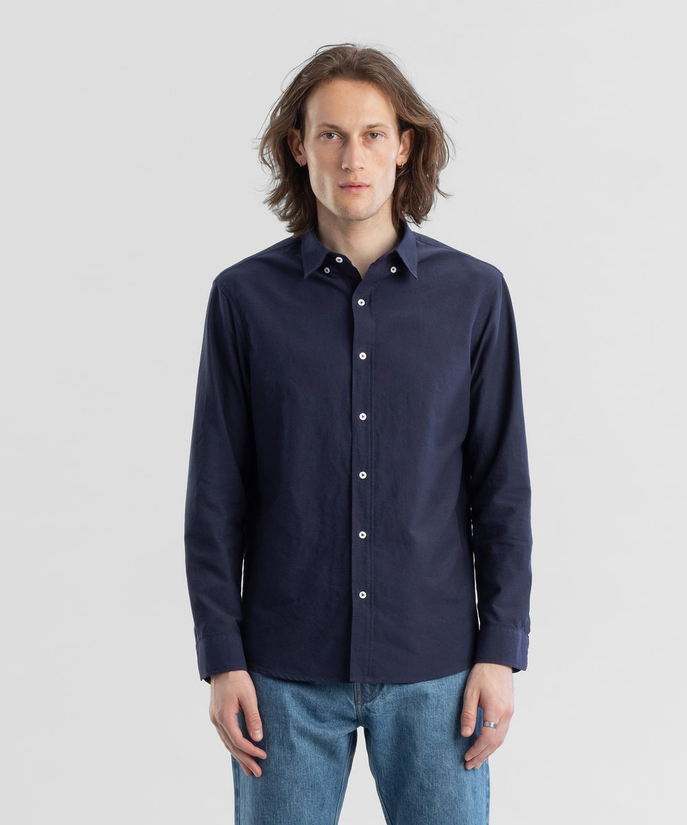 Oxford 150 Navy Men's Shirt by Todd Shelton