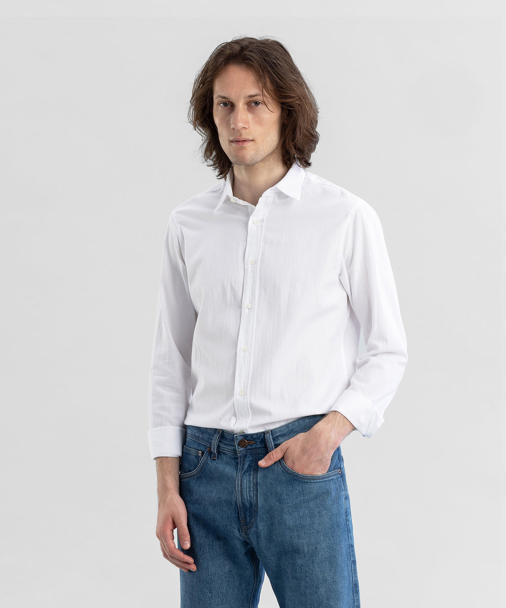 Classic 130 White Men's Shirt by Todd Shelton
