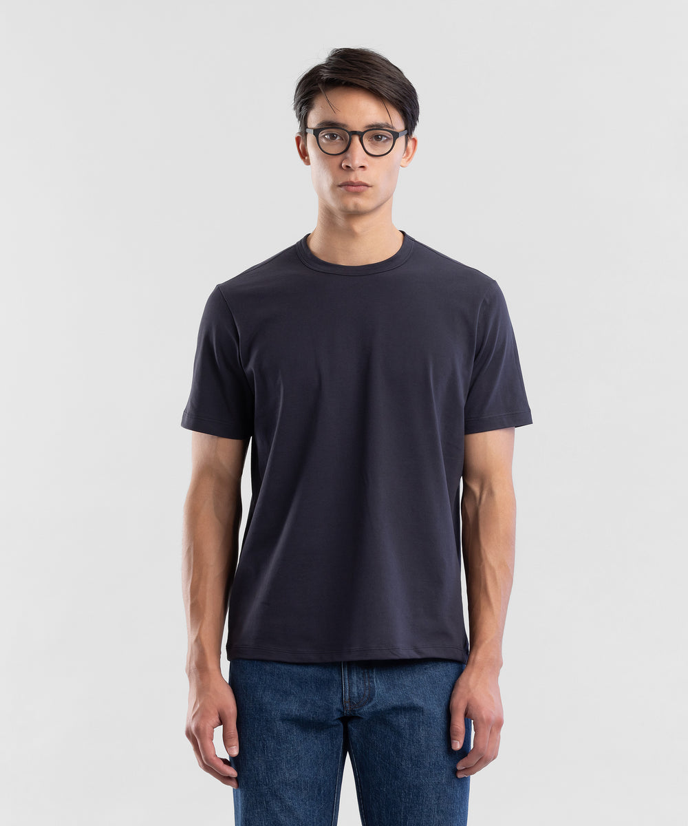 Refined 160 SS Navy Men's Crewneck T-shirt by Todd Shelton