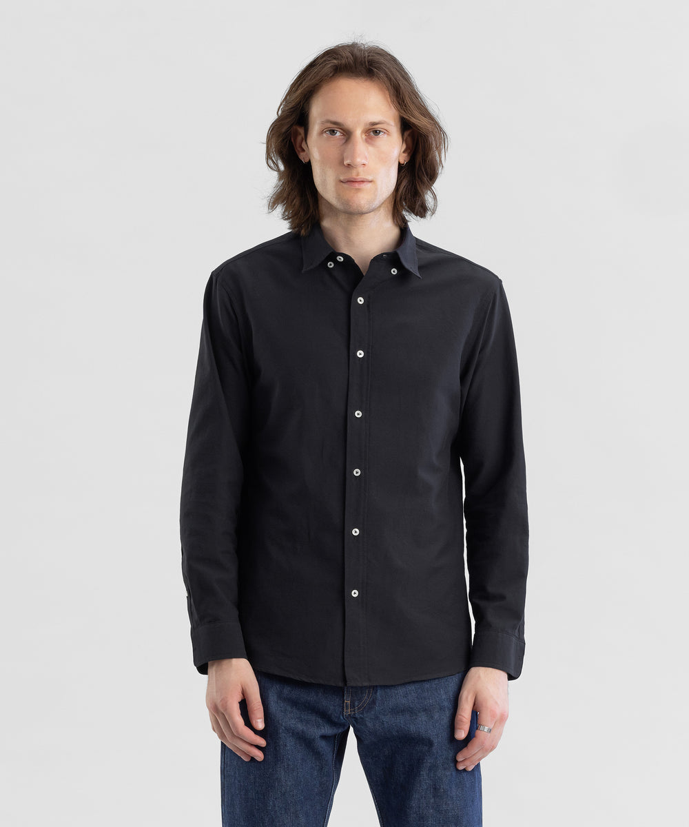 Oxford 150 Black Men's Shirt by Todd Shelton