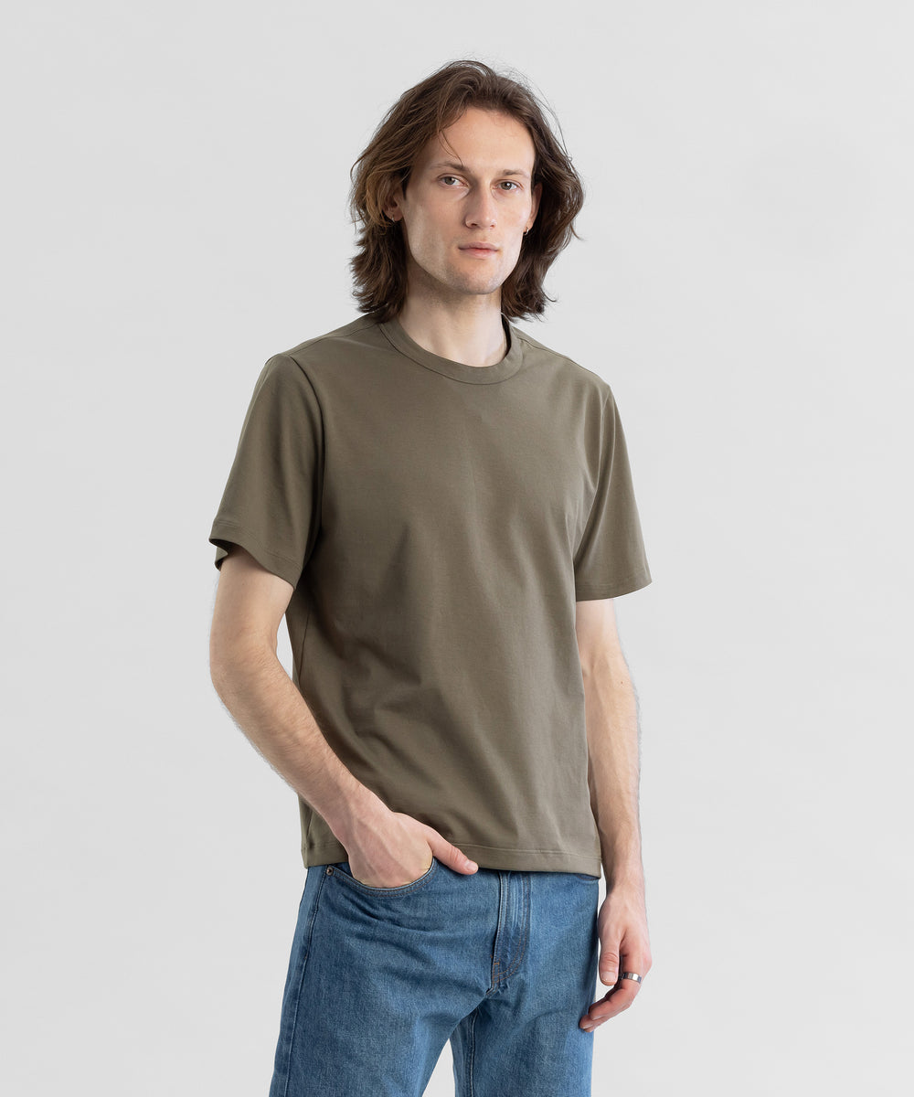 Refined 160 SS Green Men's Crewneck T-shirt by Todd Shelton