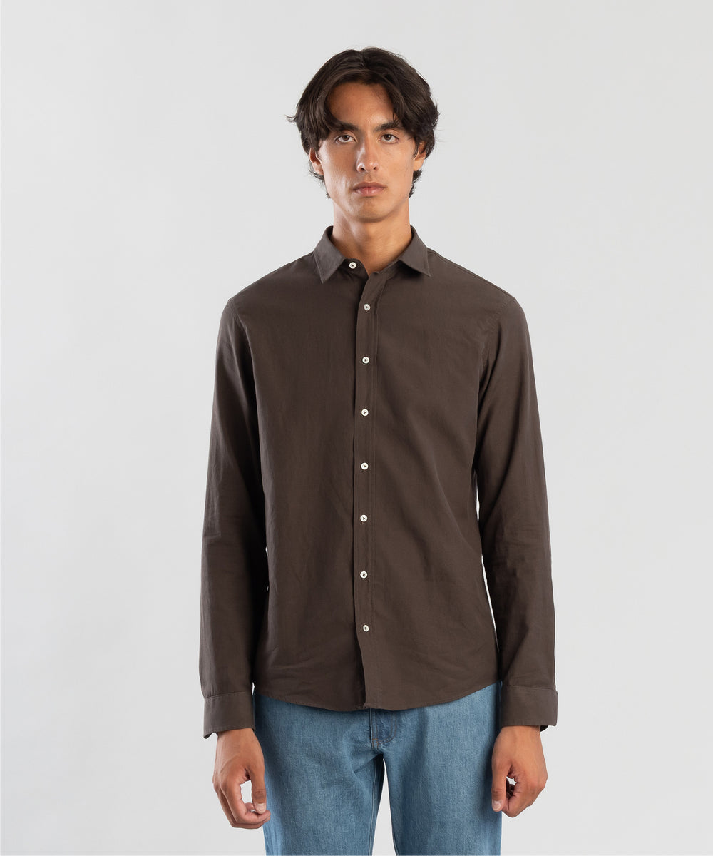 Classic 130 Brown Men's Shirt by Todd Shelton