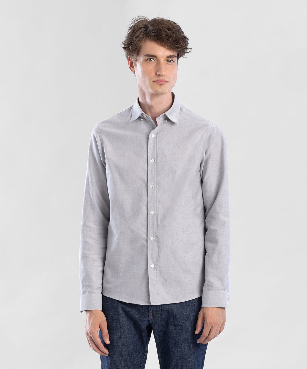Oxford 150 Light Grey Men's Shirt by Todd Shelton