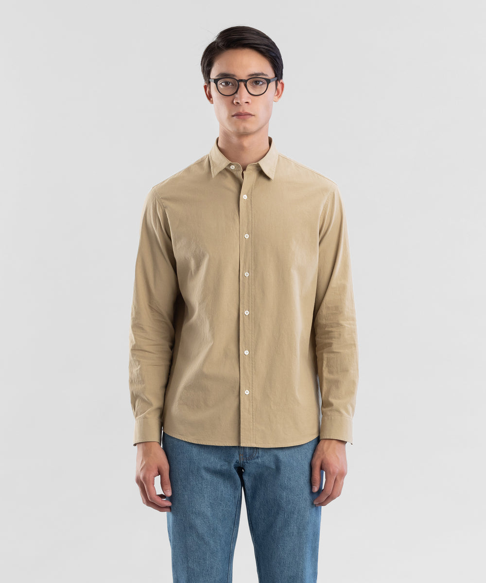Go West Tan Men's Chambray Shirt by Todd Shelton