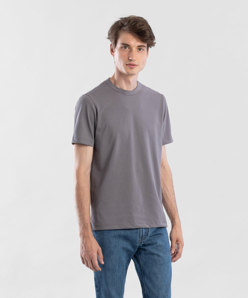 Comfort 190 SS Crew Grey Men's Crewneck T-shirt by Todd Shelton