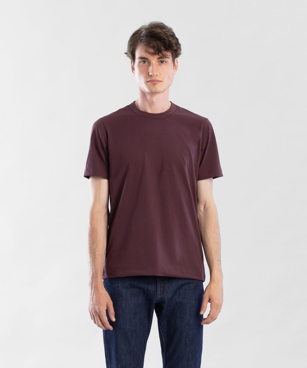 Comfort 190 SS Crew Maroon Men's Crewneck T-shirt by Todd Shelton