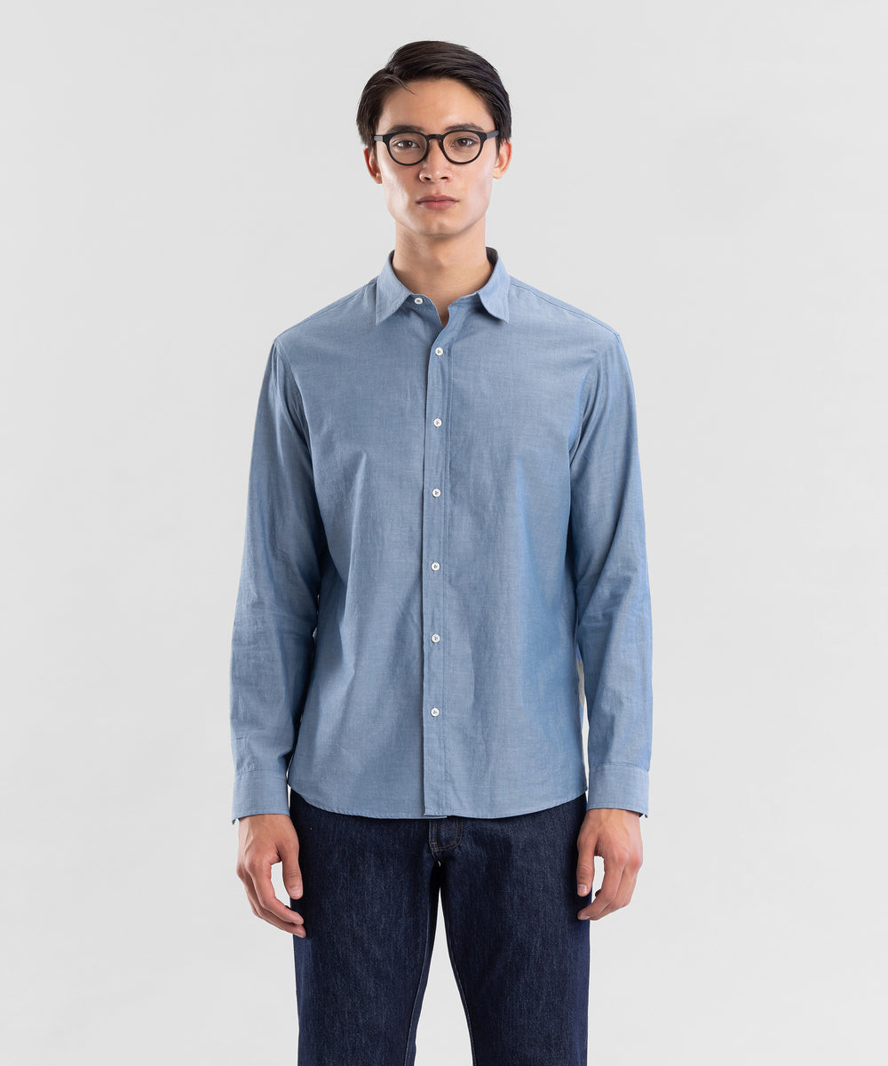 Renaissance Man Western Blue Men's Chambray Shirt by Todd Shelton