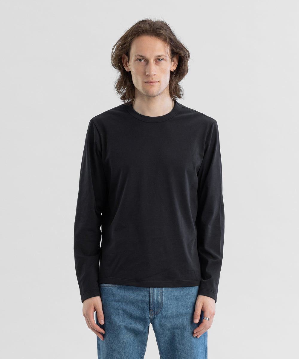 Refined 160 LS Black Men's Crewneck T-shirt by Todd Shelton